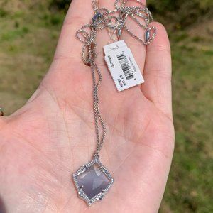 KENDRA SCOTT • Kacey Silver Long Pendant Necklace